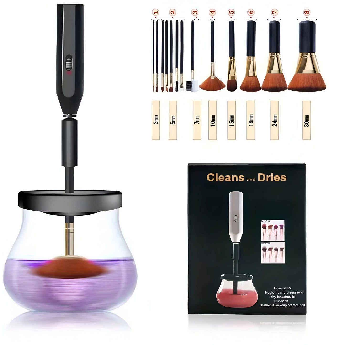 Electric Makeup Brush Cleaner and Dryer-Quick Cleaning